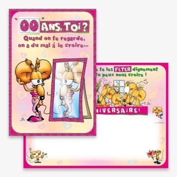 Carte d’Anniversaire Grand Format avec Enveloppe - Féminin | jourdefete.com