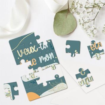 Carte Puzzle Annonce - Veux-tu être mon Parrain ? - Collection Annonce de Grossesse