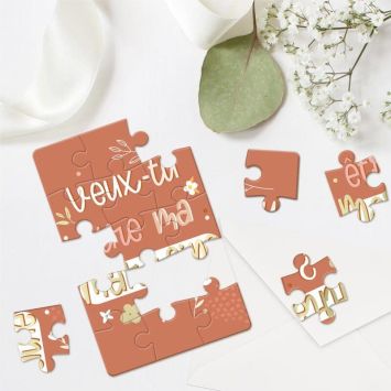 Carte Puzzle Annonce - Veux-tu être ma Marraine ? - Collection Annonce de Grossesse