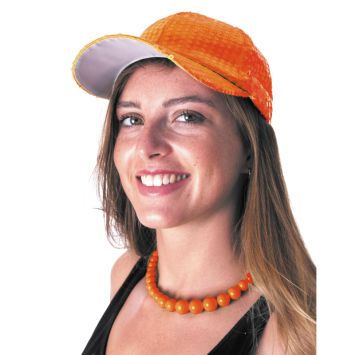 Casquette à sequins fluo - Couleur au choix