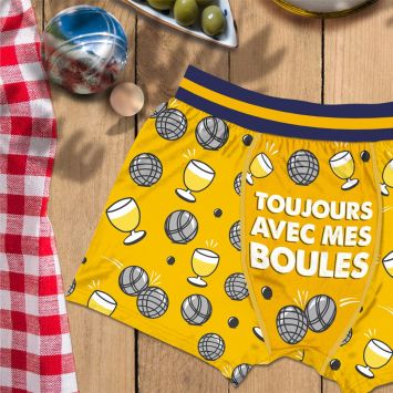 Boxer humoristique Pétanque - Collection Boxer Passion - Taille au choix