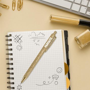 Stylo à paillettes humoristique - Collection Girls Club - Modèle au choix