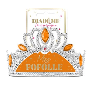 Diadème "Miss" humour au choix – accessoire de fête original pour EVJF, anniversaire ou soirée entre filles | jourdefete.com