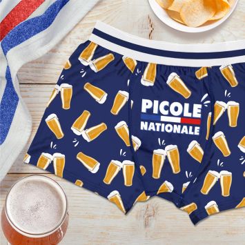 Boxer humoristique "Picole Nationale" - Collection Boys Club - Taille au choix