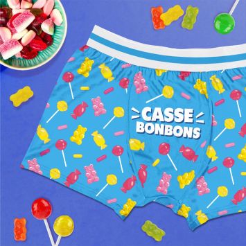 Boxer humoristique "Casse bonbons" - Collection Boys Club - Taille au choix