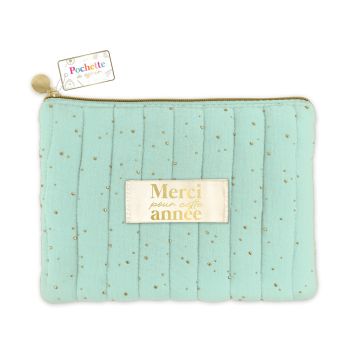 Pochette en gaze de coton - Collection Merci pour cette année - Modèle au choix