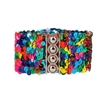 Ceinture à sequins arc-en-ciel