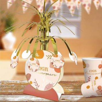 Centre de table - Joyeux Anniversaire - Collection Terracotta