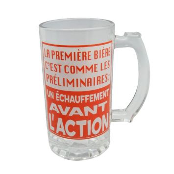 Chope à Bière "Avant l'Action"