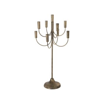 Chandelier en métal doré à 9 branches - 37 x 73,5 cm - Collection Goûter Vitaminé