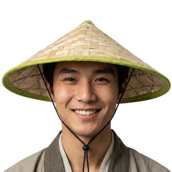 Chapeau asiatique en bambou pour adulte