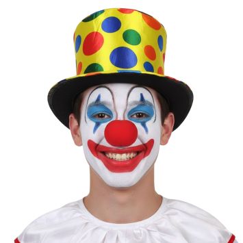 Chapeau de clown haut-de-forme multicolore | jourdefete.com