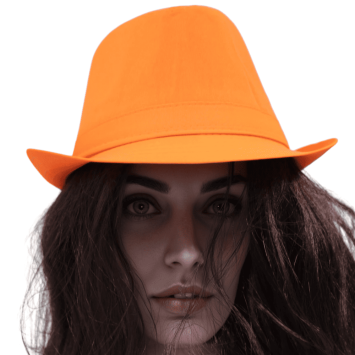 Chapeau Fluo en polyester - Couleur au choix