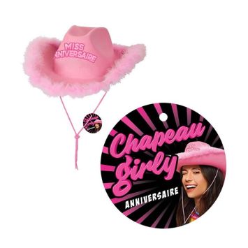 Chapeau Girly Miss Anniversaire - Couleur au choix