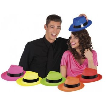 Chapeau de Gangster en Plastique - Coloris au Choix