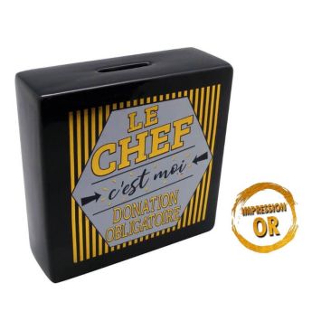 Tirelire le chef c'est moi dotation obligatoire en céramique