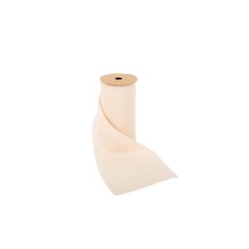 Chemin de table effiloché en mousseline de soie - Couleur au choix