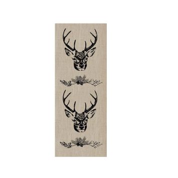 Chemin de Table en Toile Cerf Noir