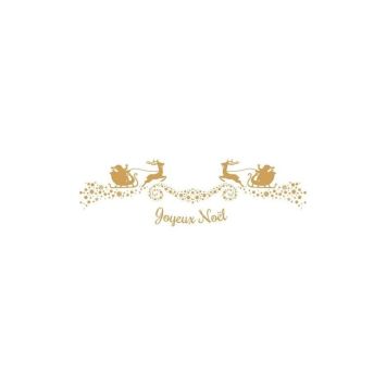 Chemin de Table "Joyeux Noël" - Traineaux Or