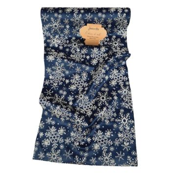Chemin de table Velours - 28 cm x 3 m - Flocon - Noël Polaire