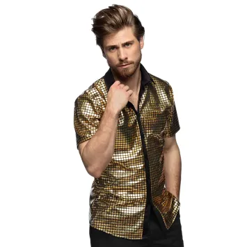 Chemise Diamond à sequins - Or - Taille au choix