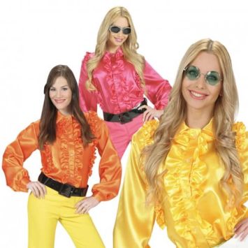 Chemise à volants pour femme - Taille M - Couleur Aléatoire | jourdefete.com