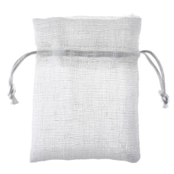 Lot de 6 Sachets Chics - 8 x 10 cm - Blanc | jourdefete.com