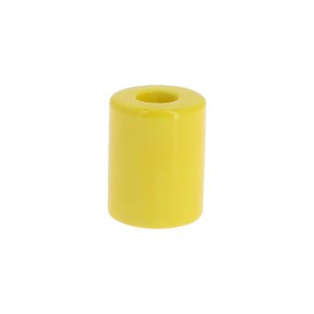 Bougeoir rond jaune citron en céramique - 5 x 6 cm