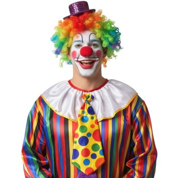 Cravate jaune à pois de Clown