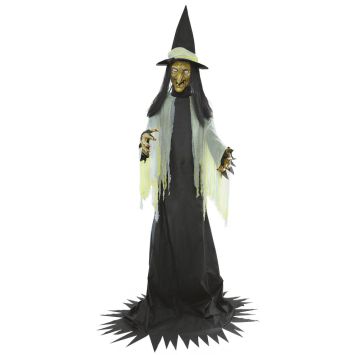 Sorcière animée géante pour décoration Halloween extérieure 300 cm | jourdefete.com
