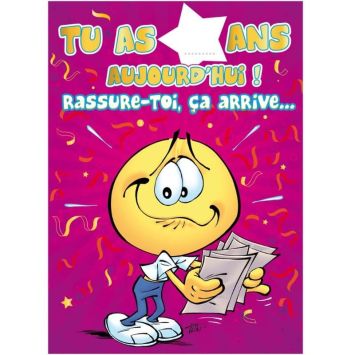 Carte d'Anniversaire Maxi Format avec Enveloppe - Age à personnaliser