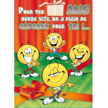 Carte d'Anniversaire Maxi Format avec Enveloppe - Age à personnaliser