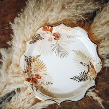 8 Assiettes en carton - Collection Coachella
