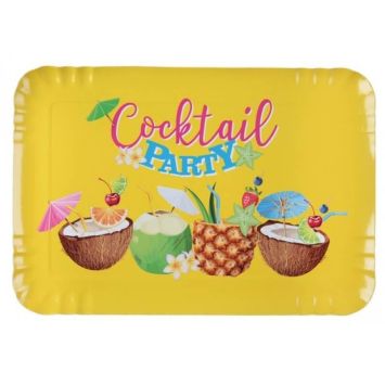 5 Plateaux en Carton - Cocktail Tropical | jourdefete.com