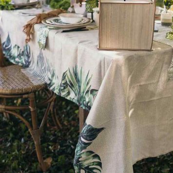 Nappe en tissu - 140 x 240 cm - Collection Coco Palm