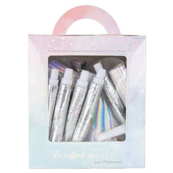 Coffret Cotillons pour 10 personnes - Iridescent