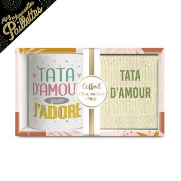 Un coffret composé d'un mug et d'une paire de chaussettes pour votre tante | jourdefete.com