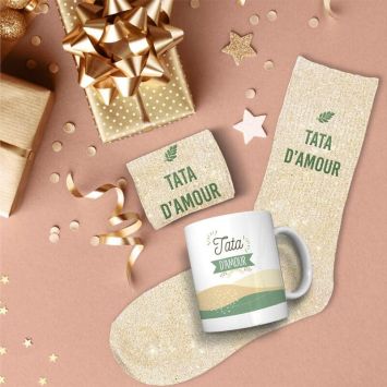 Coffret Cadeau Affectif Mug et Chaussettes - Tata d'Amour