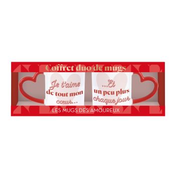 Un coffret de deux mugs à offrir le jour de la Saint-Valentin | jourdefete.com