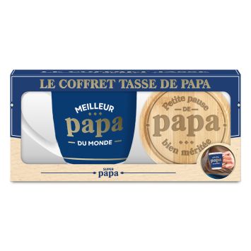 Coffret Tasse à café "Meilleur Papa du monde" - Collection Super Papa