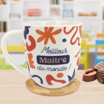 Coffret Tasse à café "Meilleur Maître du monde !" - Collection Merci pour cette année