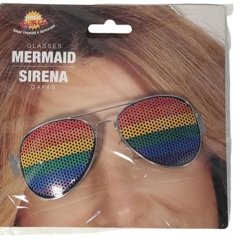 Lunettes d'aviateur arc-en-ciel - Couleur au choix