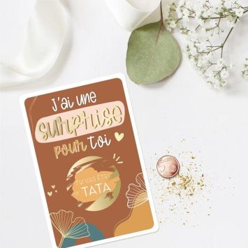 Carte à gratter Annonce - Tu vas être Tata - Collection Annonce de Grossesse