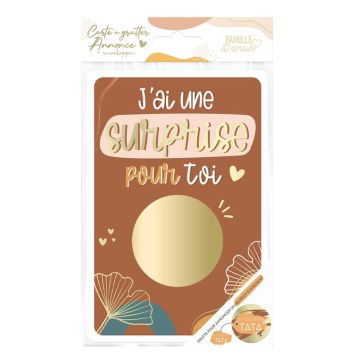 Une carte à gratter pour que la future tata découvre la grossesse | jourdefete.com