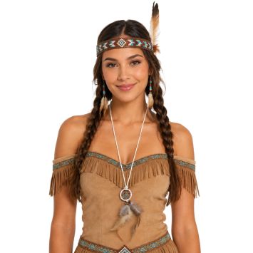 Collier d'Indienne avec pendentif attrape-rêve