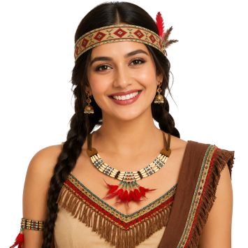 Collier d'Indienne avec plumes
