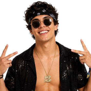 Collier doré "Hip-Hop"