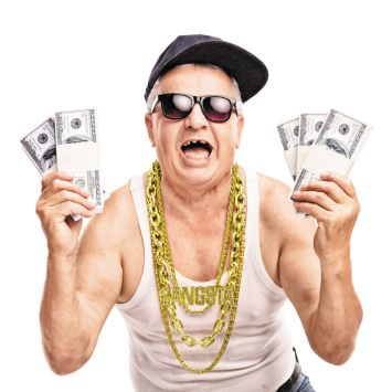 Collier "Gangsta" de chaîne en or