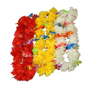 collier hawaïen avec fleurs d'hibiscus couleur au choix | jourdefete.com