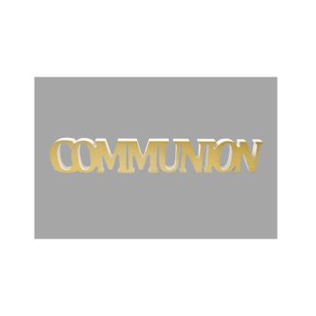 deco de table mot communion en or et blanc | jourdefete.com